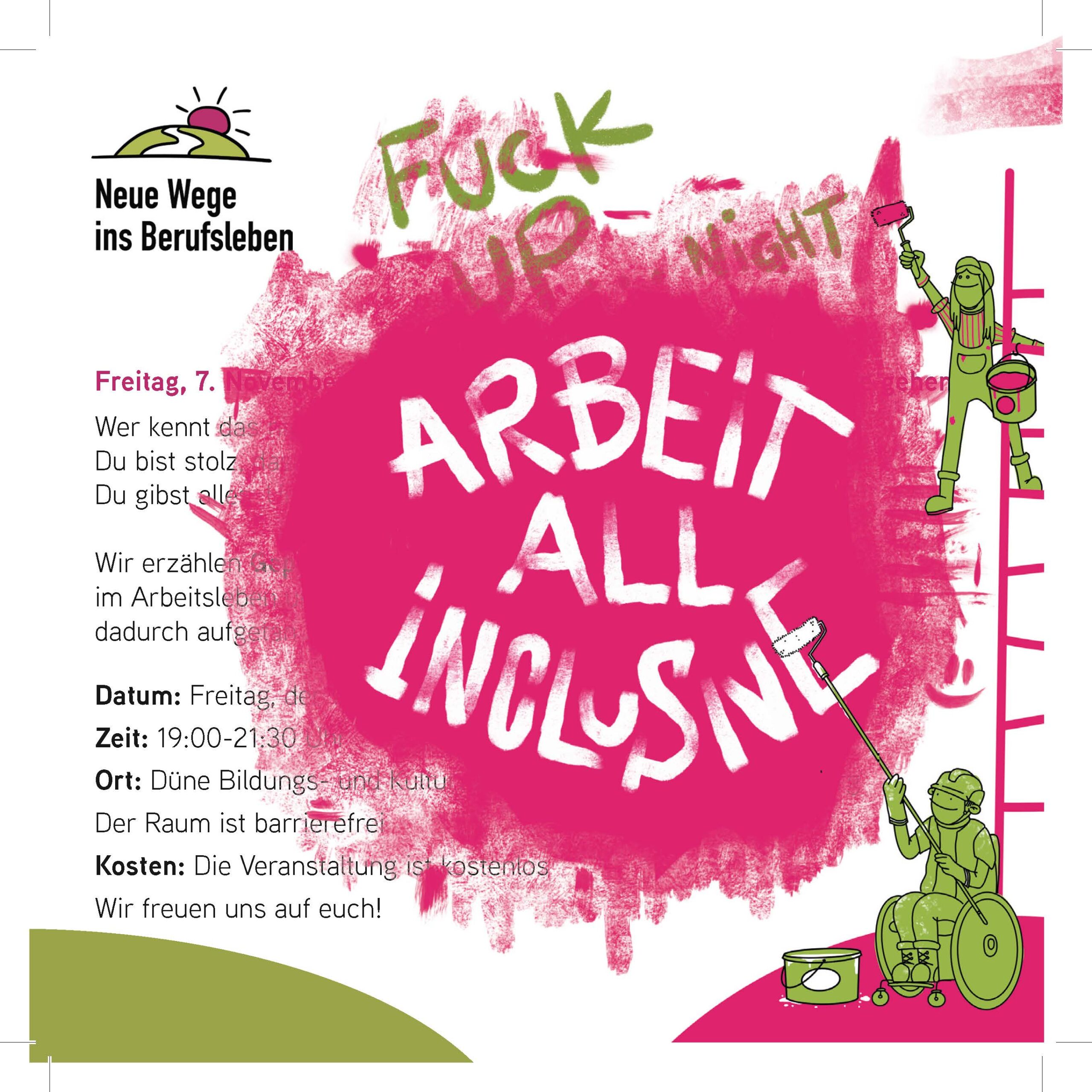 Flyer_Arbeit_all_Inclusive_ 7_Nov_148x148_Seite_1 Flyer für die Veranstaltung Arbeit all inclusive vom Inklusionsnetzwerk Lüneburg am 7.11. um 19 Uhr