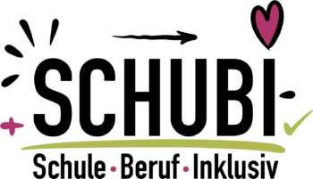 Logo der Inititative SCHUBI mit der Beschriftung Schule, Beruf, Inklusiv